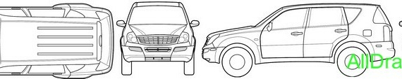 Ssang Yong Rexton (2006) (Санг Ёнг Рекстон (2006)) - чертежи (рисунки) автомобиля
